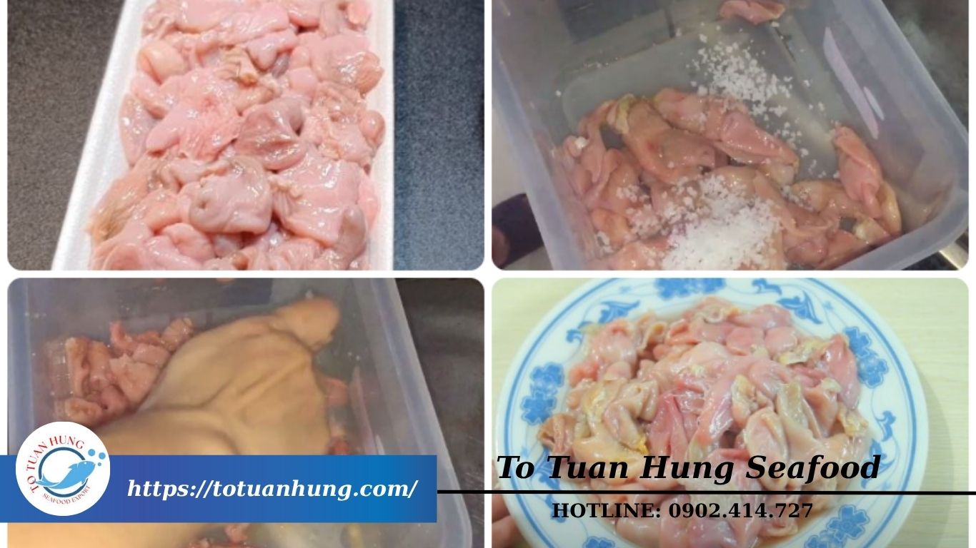 Quy trình sơ chế bao tử cá