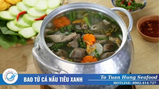 BAO TỬ CÁ NẤU TIÊU XANH