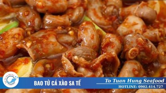 bao tử cá xào sa tế