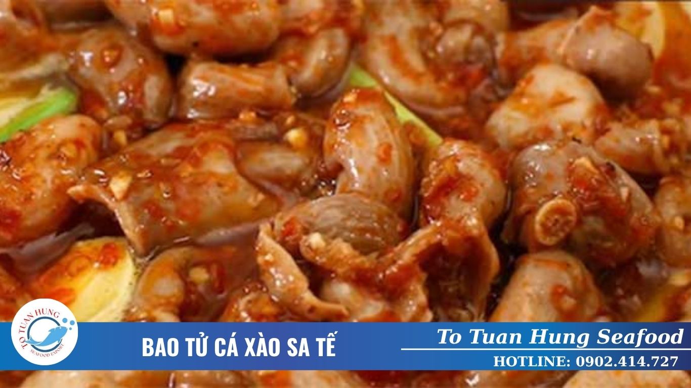 bao tử cá xào sa tế