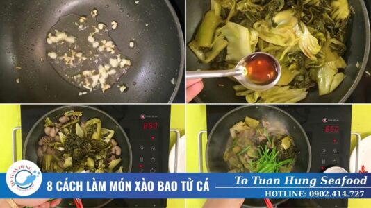 8 cách làm món xào bao tử cá