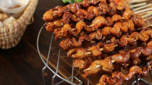 bao tử cá basa nướng