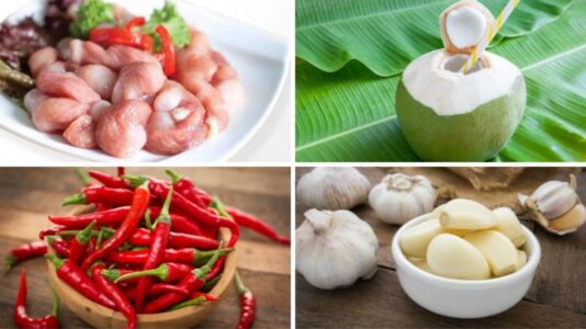 bao tử cá khìa nước dừa