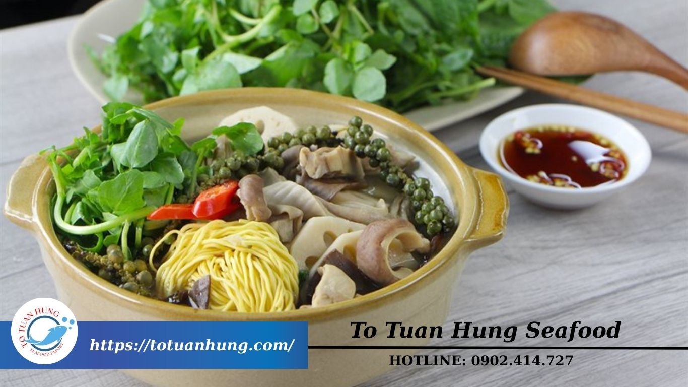 bao tử cá ba sa nấu tiêu xanh