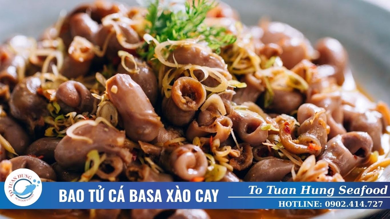 Bao tử cá basa xào cay