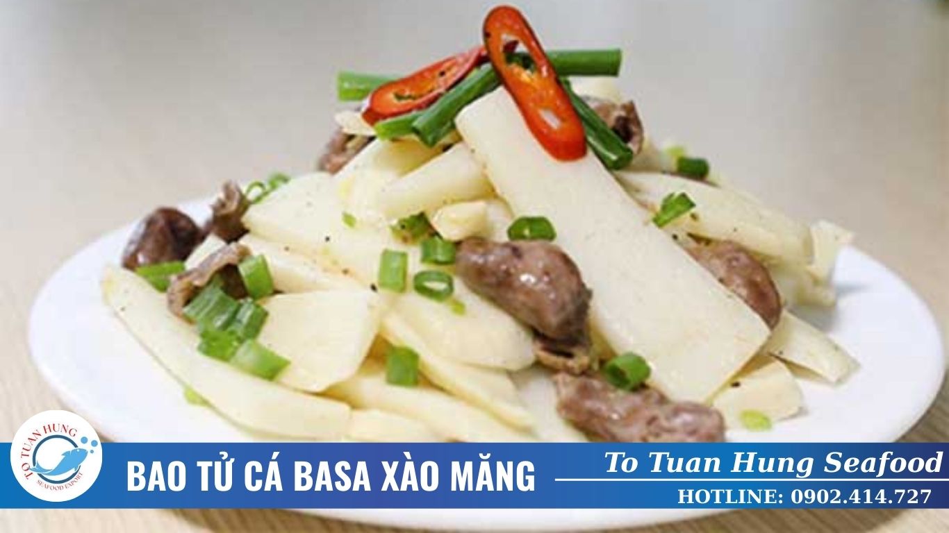 Bao tử cá basa xào măng