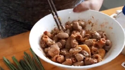 bao tử cá basa xào nấm​