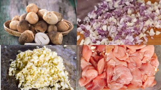 bao tử cá basa xào nấm​