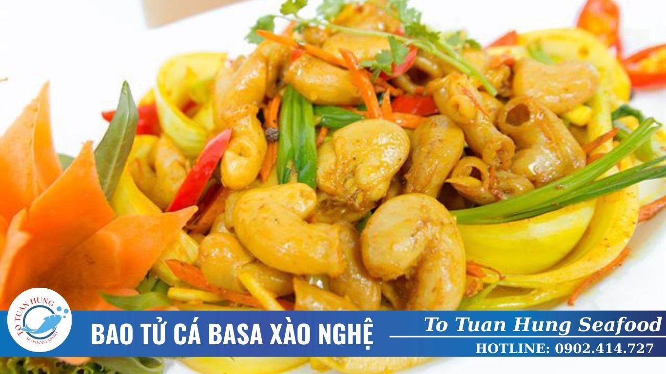 bao tử cá basa xào nghệ