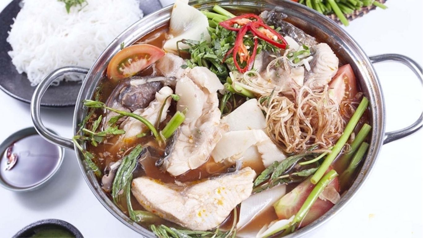Lẩu cá mú đỏ thơm ngon