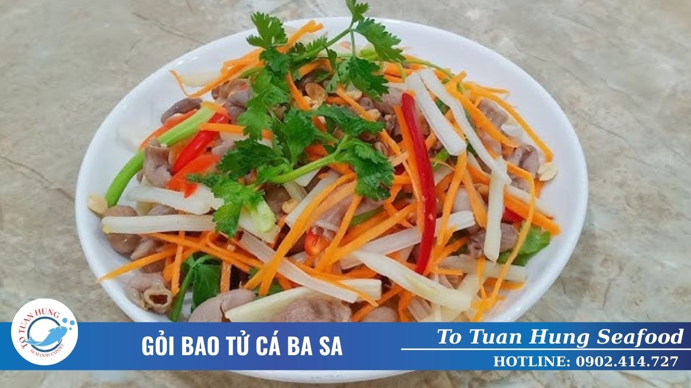 gỏi bao tử cá ba sa